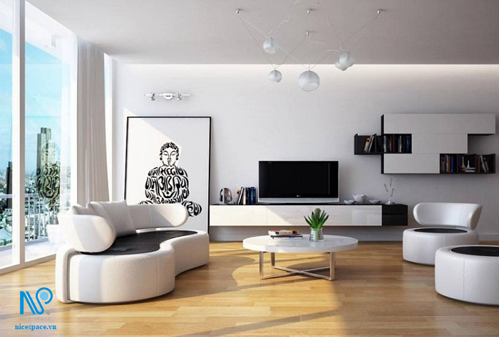 thiết kế nội thất căn hộ tối giản